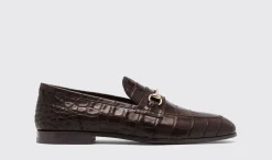 Manner Scarosso Alessandro Dunkelbraunes Krokoleder