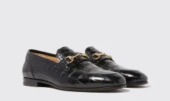 Manner Scarosso Alessandro Schwarzes Kroko