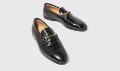 Manner Scarosso Alessandro Schwarzes Kroko