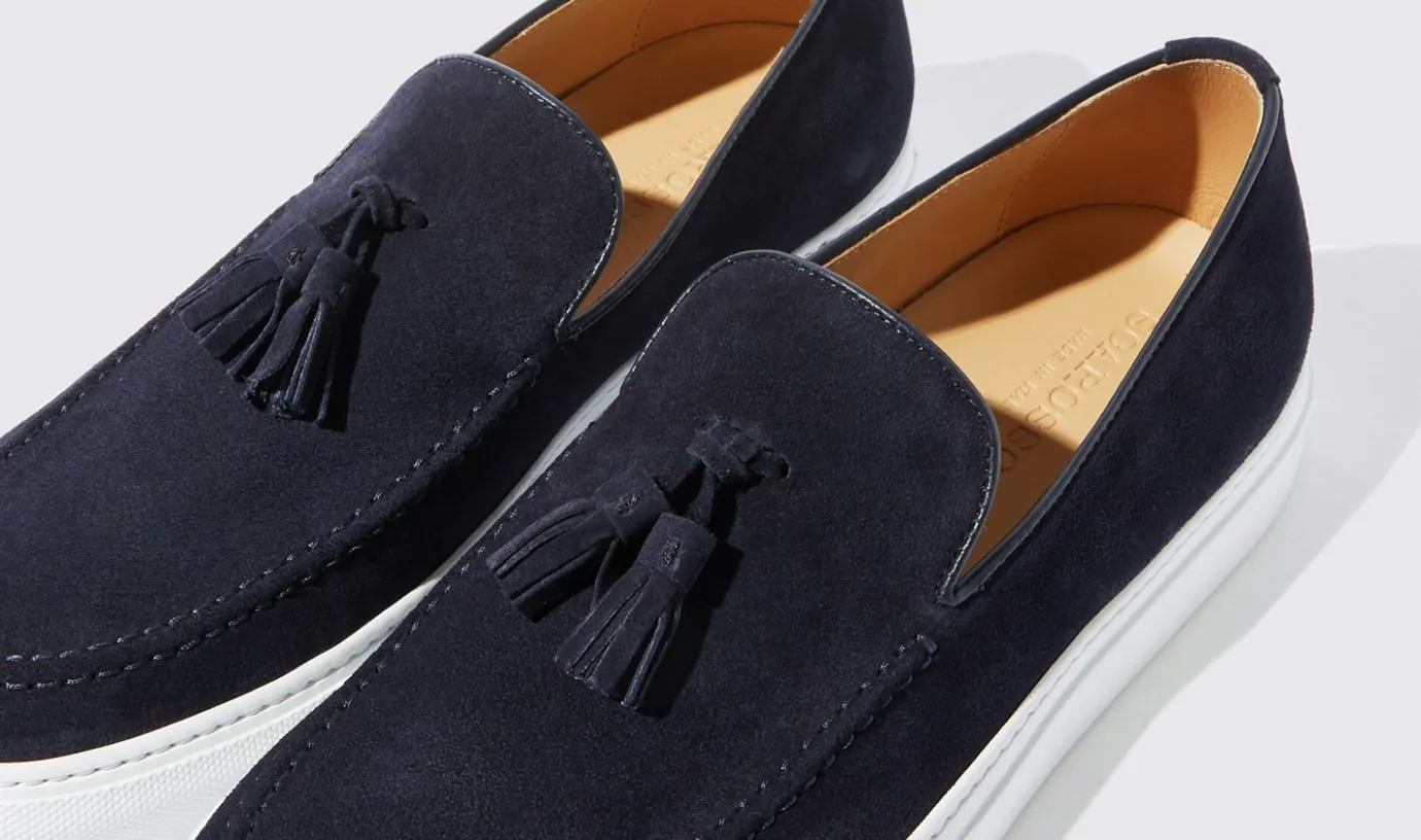 Manner Scarosso Amedeo Blu Scamosciato