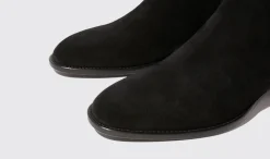 Manner Scarosso Axel Schwarzes Wildleder