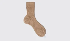 Frauen Scarosso Beige Baumwoll-Sockchen