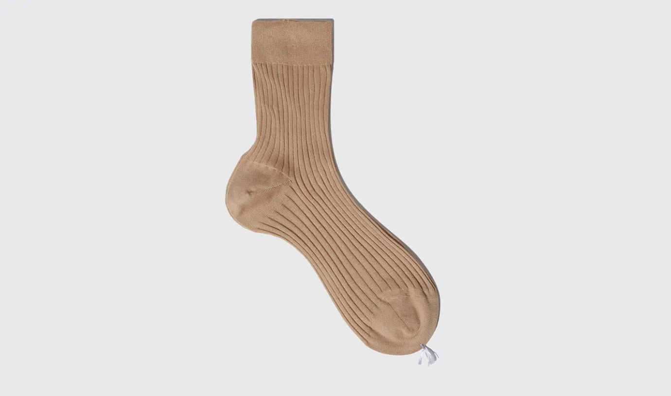 Frauen Scarosso Beige Baumwoll-Sockchen