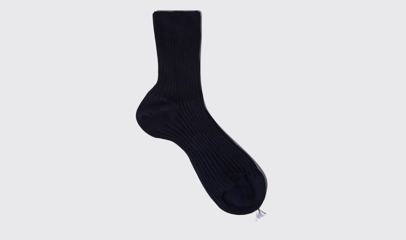 Frauen Scarosso Blaue Baumwoll-Sockchen