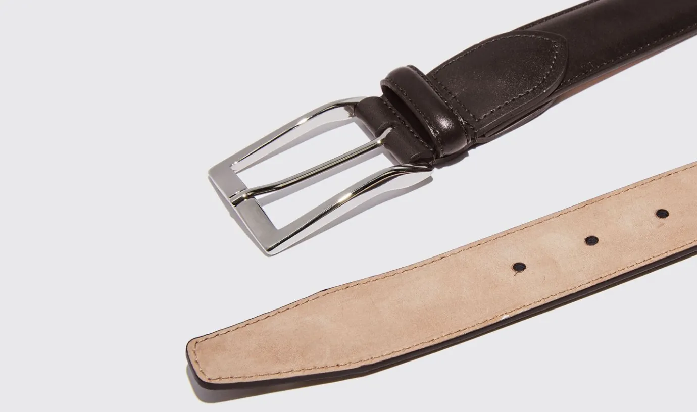 Manner Scarosso Cintura Marrone Scuro Classica