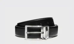 Manner Scarosso Cintura Reversibile Mista Nera/Marrone