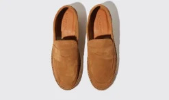 Manner Scarosso Diego Tabak-Wildleder
