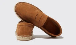 Manner Scarosso Diego Tabak-Wildleder