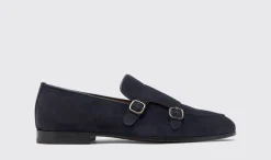 Manner Scarosso Ernesto Blaues Wildleder