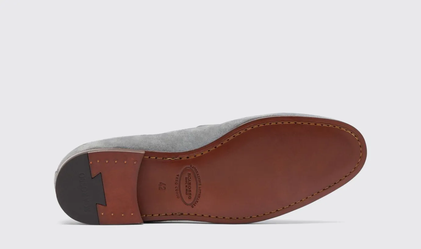 Manner Scarosso Flavio Graues Wildleder