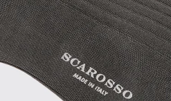 Manner Scarosso Graue Wadensocken Aus Baumwolle