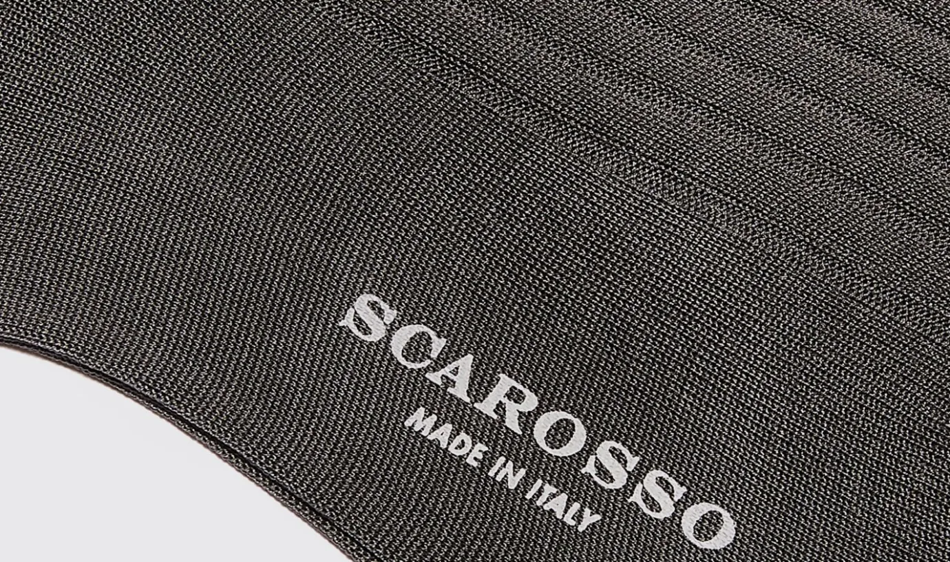 Manner Scarosso Graue Wadensocken Aus Baumwolle