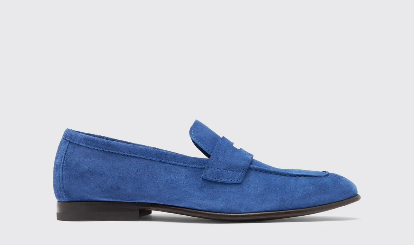 Manner Scarosso Gregory-Blaues Wildleder