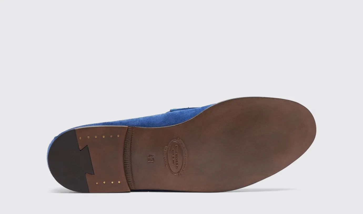 Manner Scarosso Gregory-Blaues Wildleder