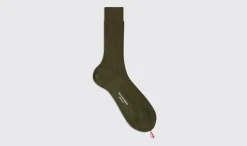 Manner Scarosso Grune Wadensocken Aus Baumwolle
