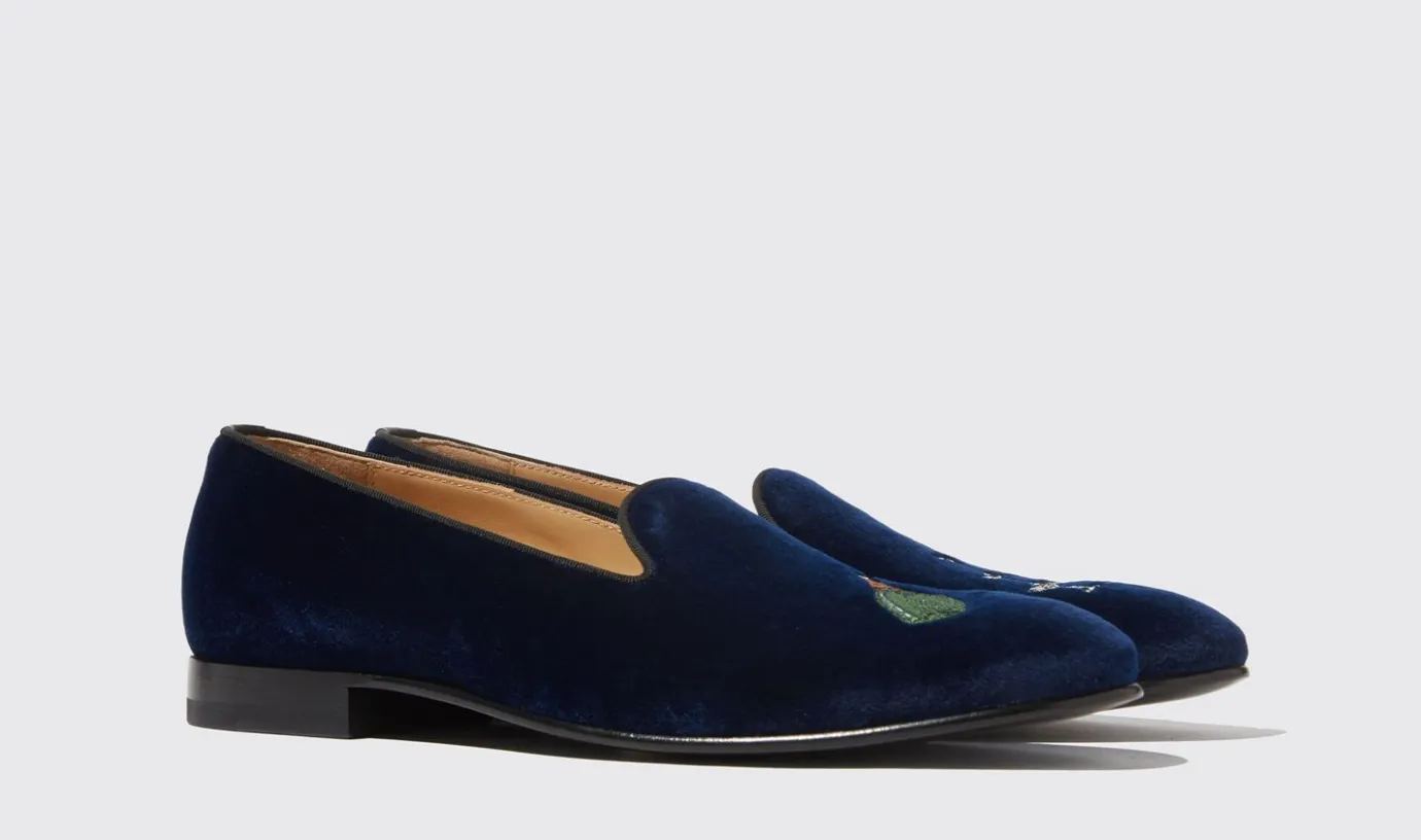 Manner Scarosso Jay Blue Velvet