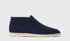 Manner Scarosso Leonardo Blaues Wildleder