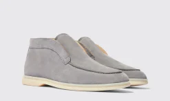 Manner Scarosso Leonardo Graues Wildleder