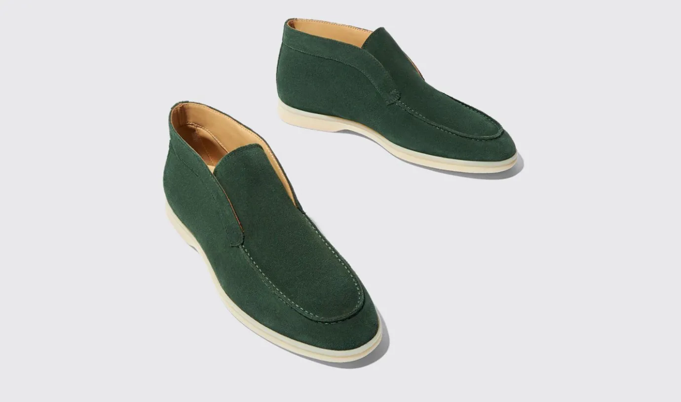 Manner Scarosso Leonardo Grunes Wildleder