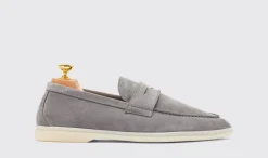Manner Scarosso Luciano Graues Wildleder