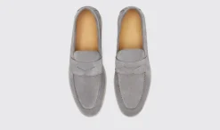 Manner Scarosso Luciano Graues Wildleder