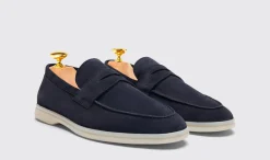Manner Scarosso Luciano-Blaues Wildleder