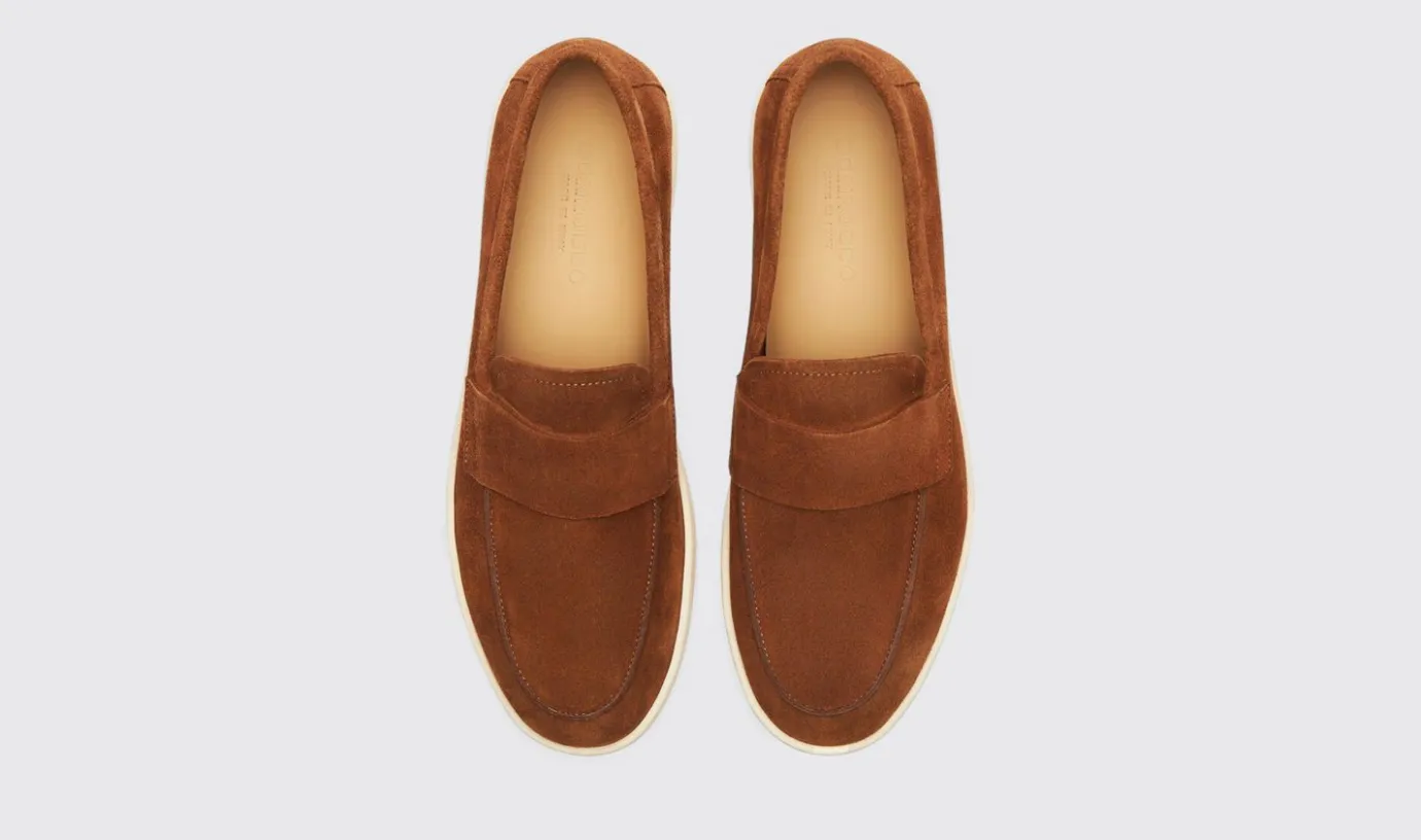 Manner Scarosso Lucio Tan Wildleder