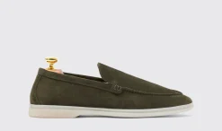 Manner Scarosso Ludovico Olive Wildleder
