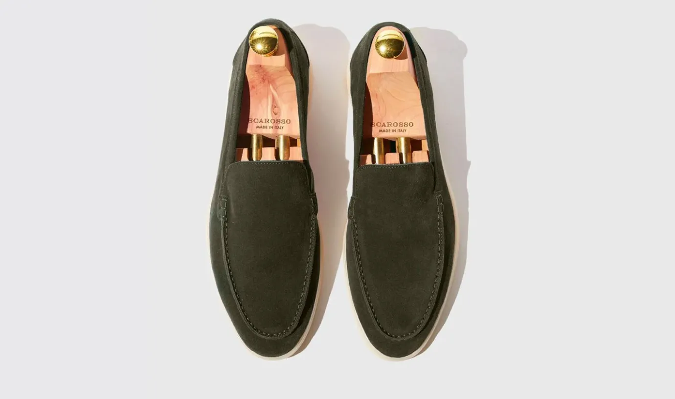 Manner Scarosso Ludovico Olive Wildleder