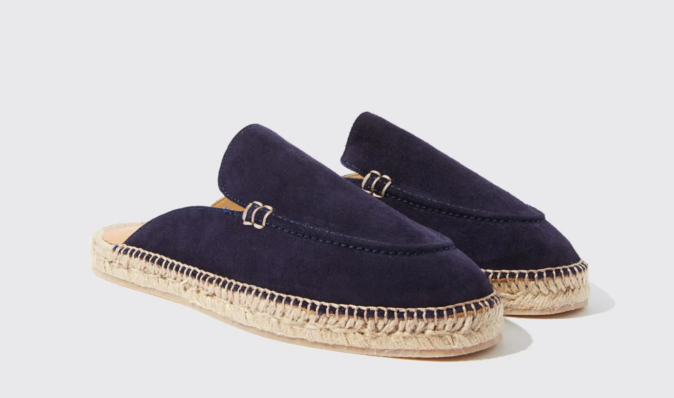 Manner Scarosso Manuel Blaues Wildleder