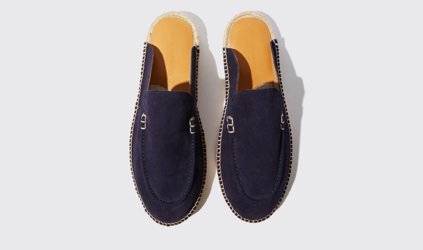 Manner Scarosso Manuel Blaues Wildleder