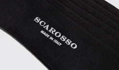 Manner Scarosso Marineblaue Wadensocken Aus Baumwolle
