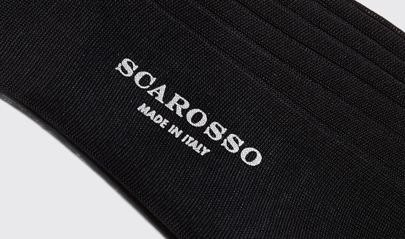 Manner Scarosso Marineblaue Wadensocken Aus Baumwolle
