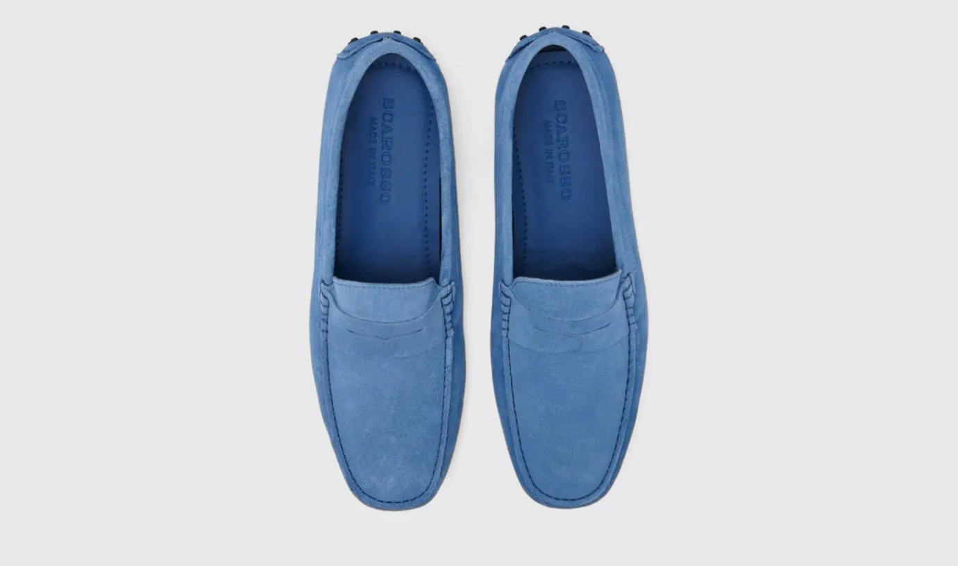 Manner Scarosso Michael Hellblaues Wildleder