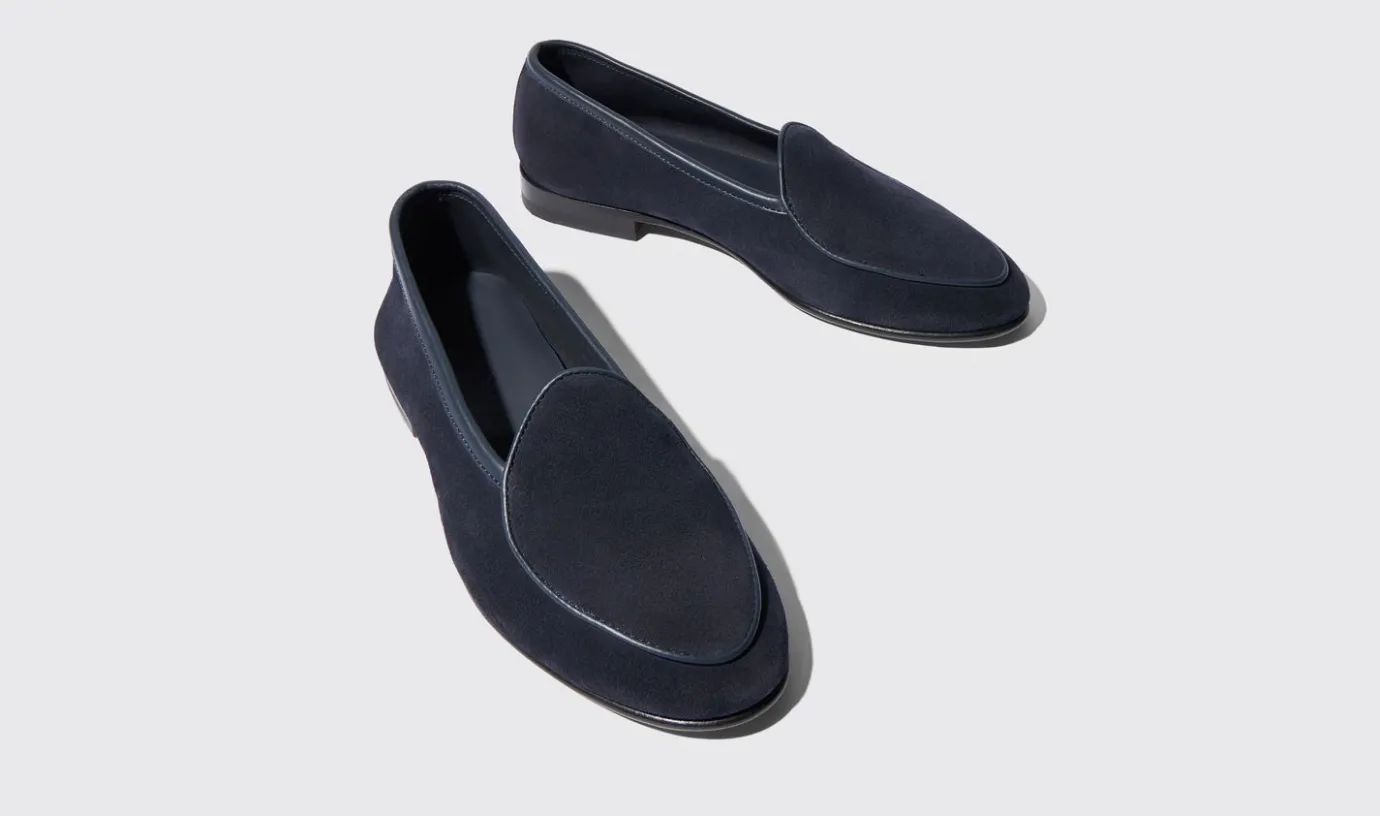 Manner Scarosso Nils Blaues Wildleder