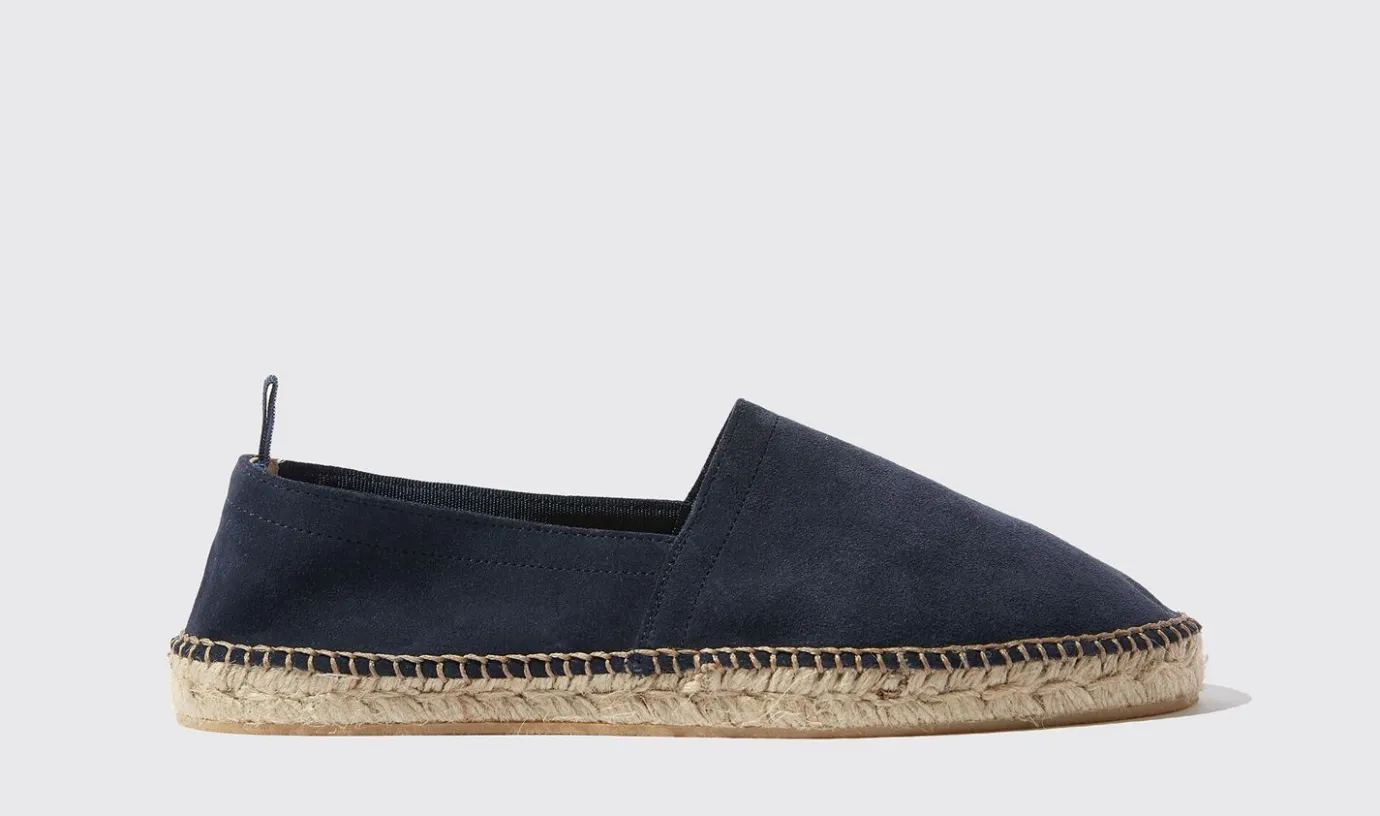 Manner Scarosso Pablo Blaues Wildleder
