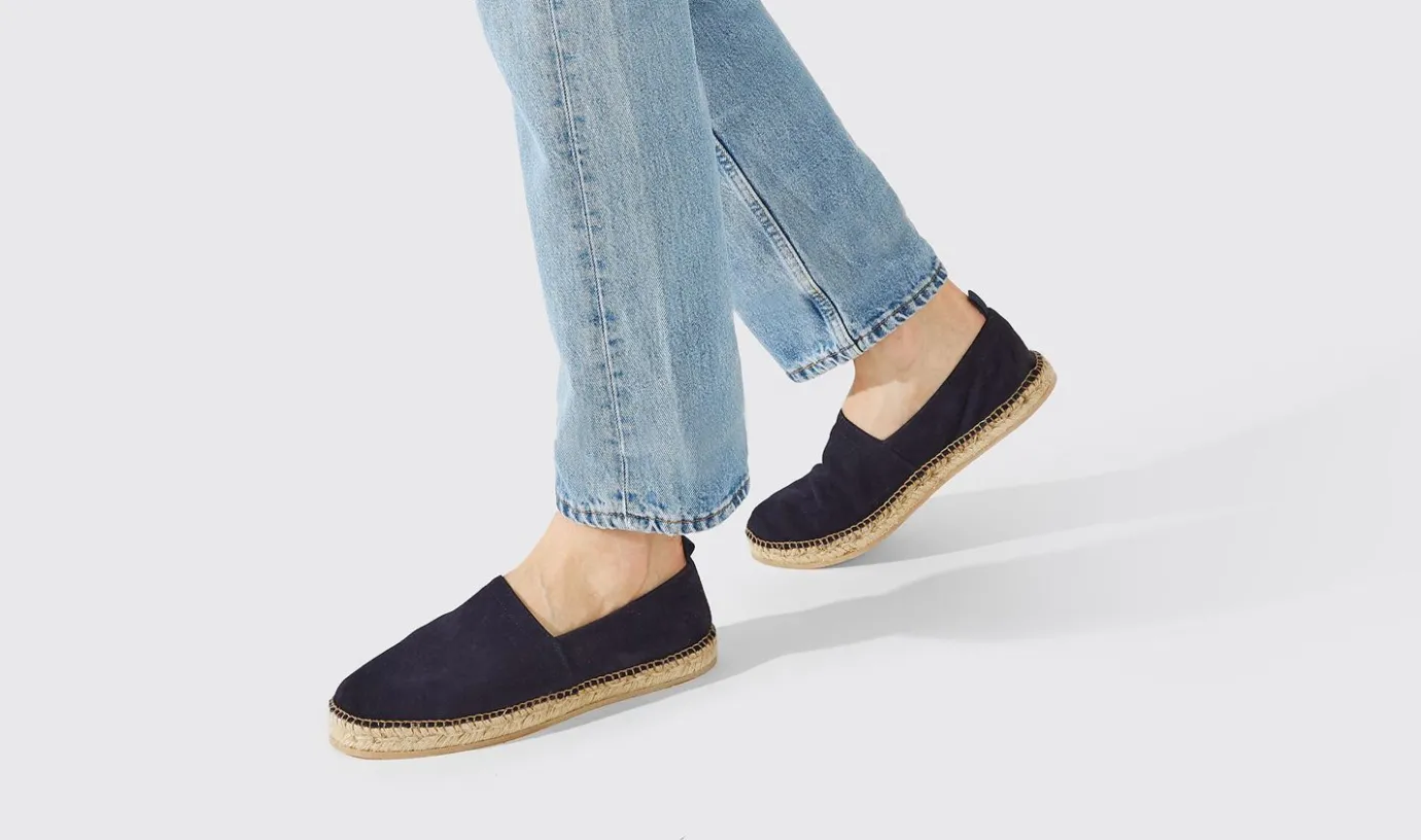 Manner Scarosso Pablo Blaues Wildleder