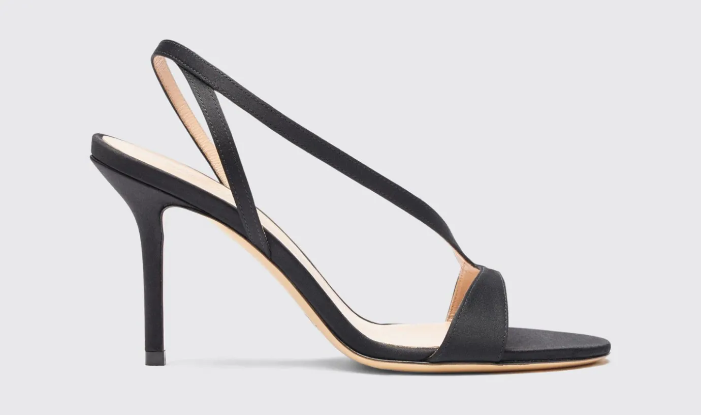 Frauen Scarosso Paula Schwarzer Satin