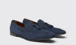 Manner Scarosso Rodolfo Blaues Wildleder