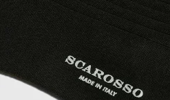 Manner Scarosso Schwarze Wadensocken Aus Wolle