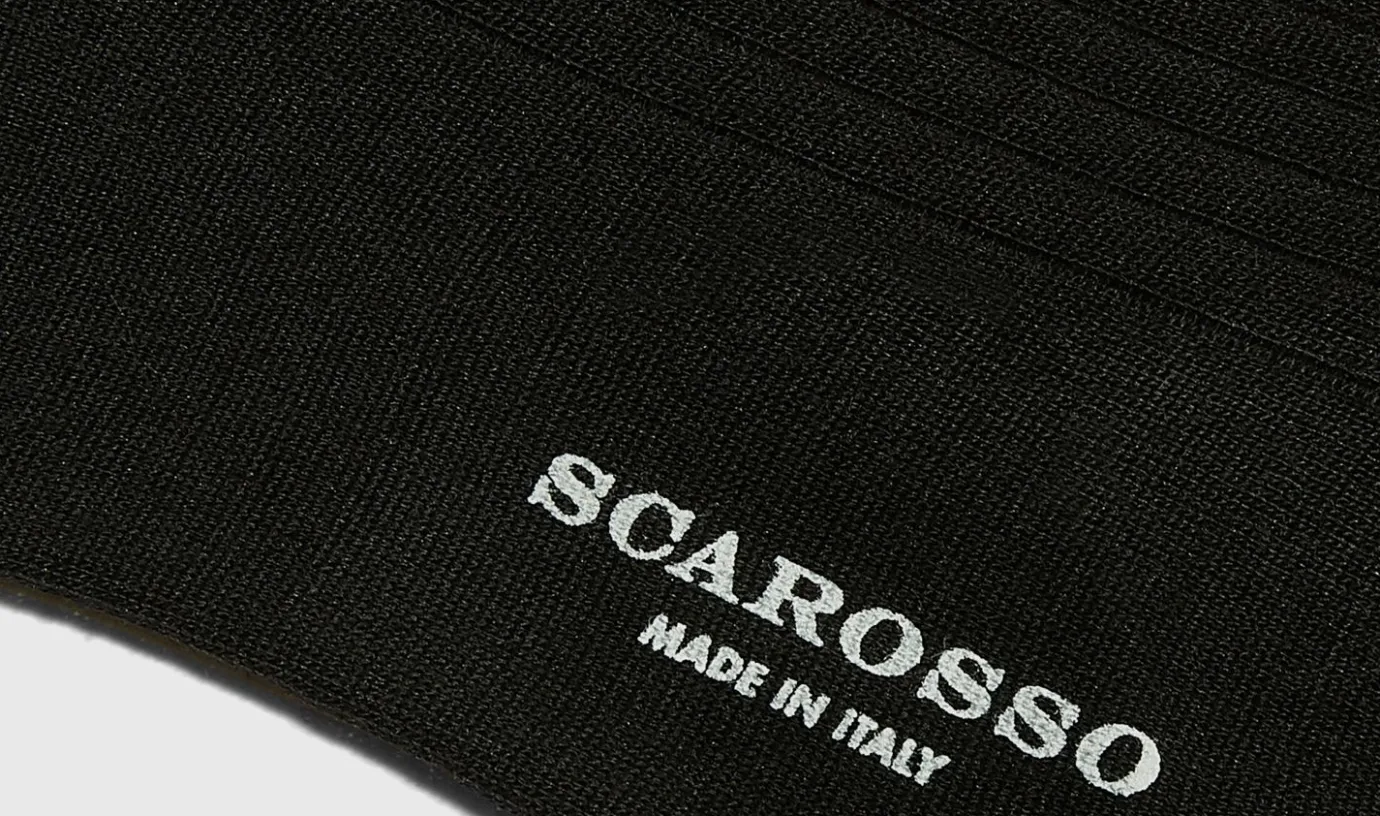Manner Scarosso Schwarze Wadensocken Aus Wolle