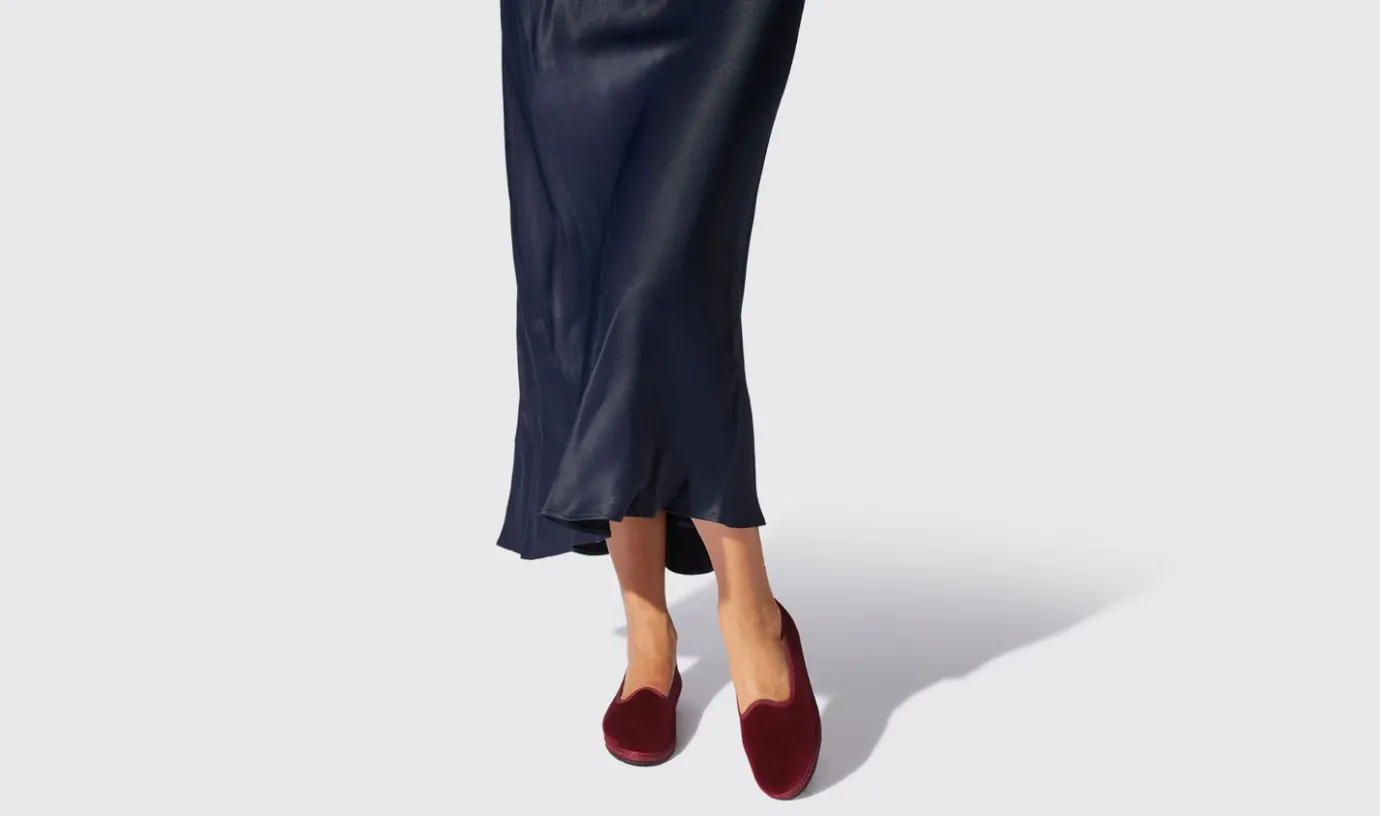 Frauen Scarosso Valentina Bordeaux Velluto