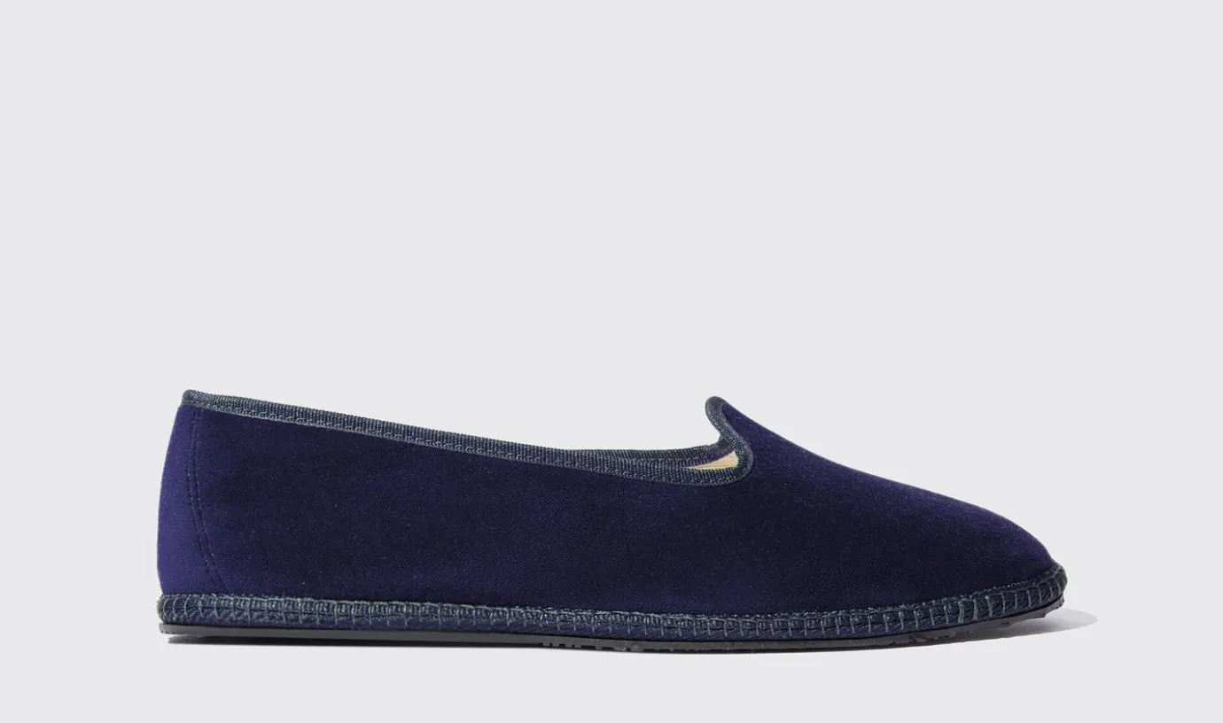 Manner Scarosso Valentino Blu Velluto
