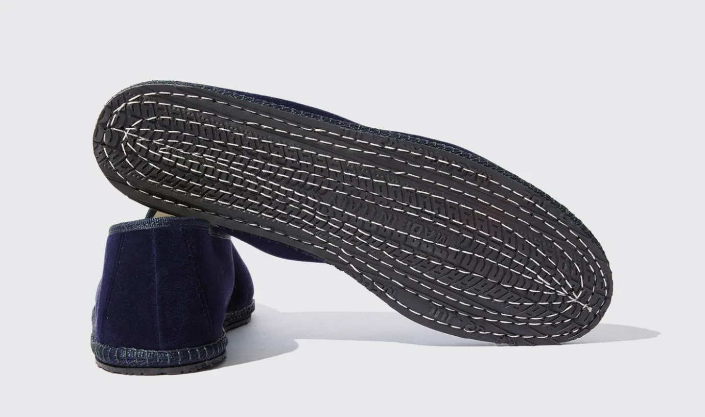 Manner Scarosso Valentino Blu Velluto