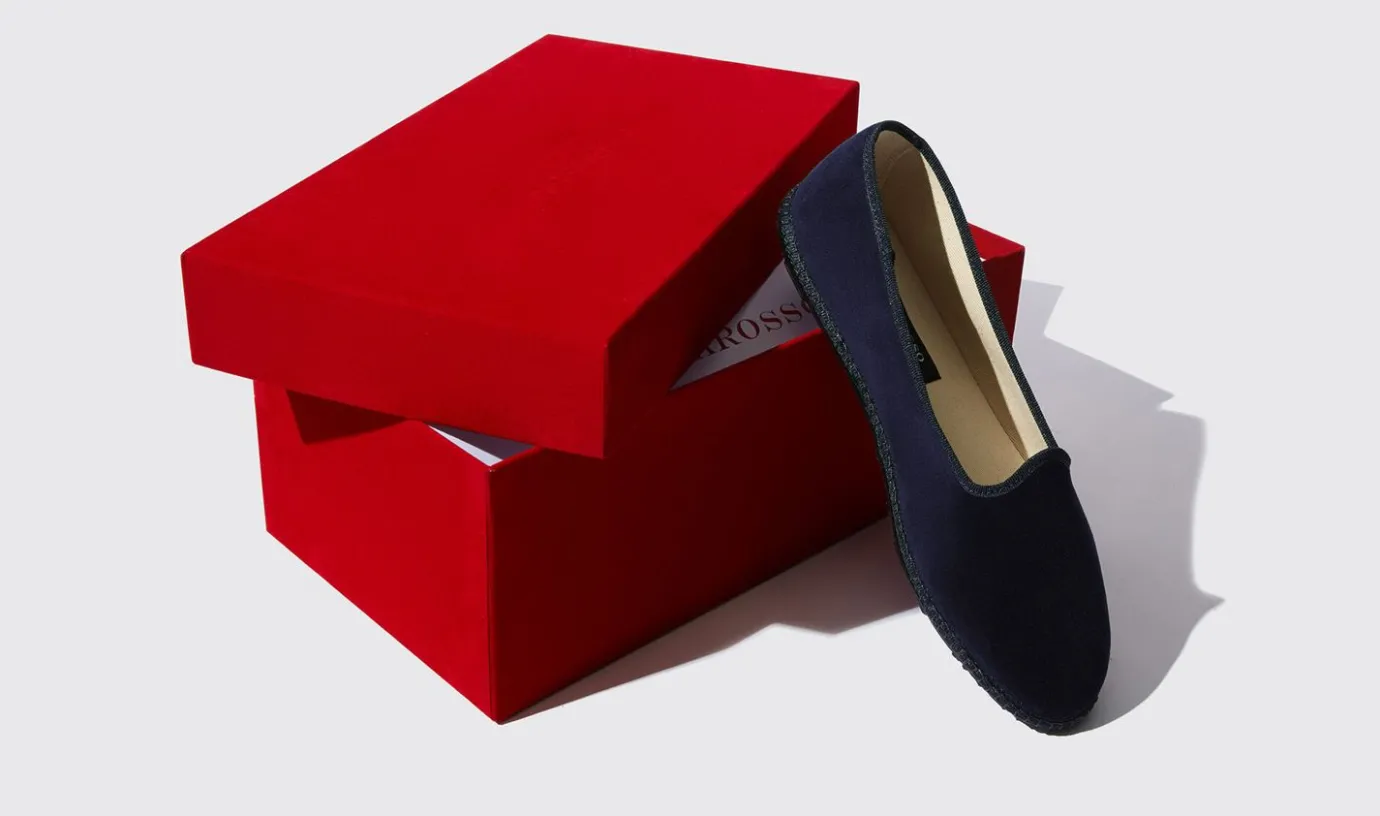 Manner Scarosso Valentino Blu Velluto