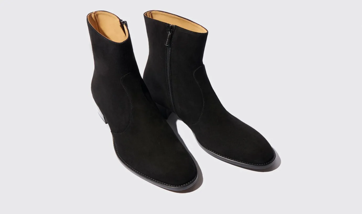 Manner Scarosso Warren Schwarzes Wildleder