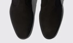 Manner Scarosso Warren Schwarzes Wildleder