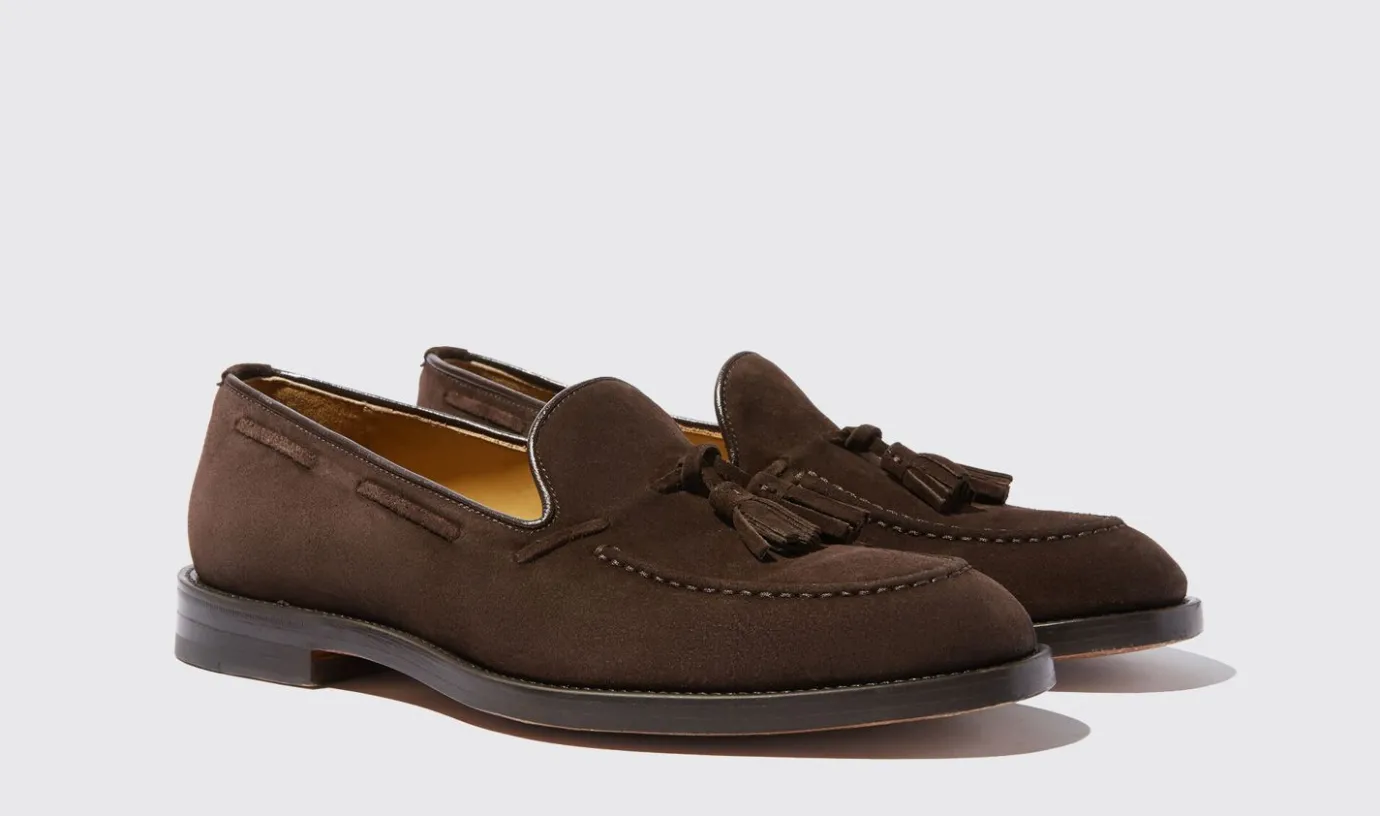 Manner Scarosso William Brown Wildleder