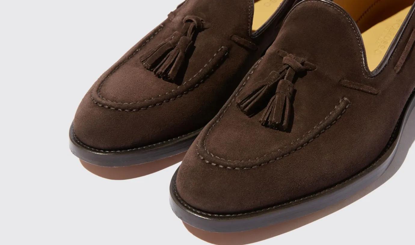 Manner Scarosso William Brown Wildleder