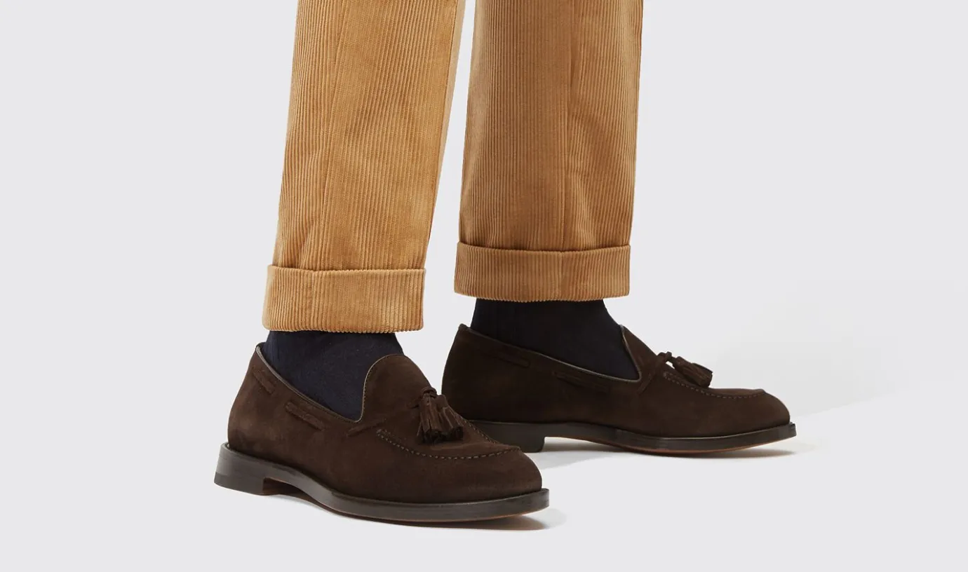 Manner Scarosso William Brown Wildleder